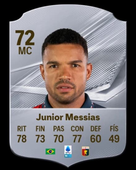 Card de Junior Messias, CM, overall 72
