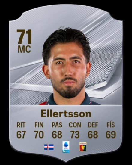 Card de Mikael Egill Ellertsson, CM, overall 71