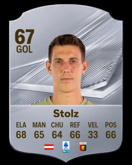 Card de Franz Stolz, GK, overall 67