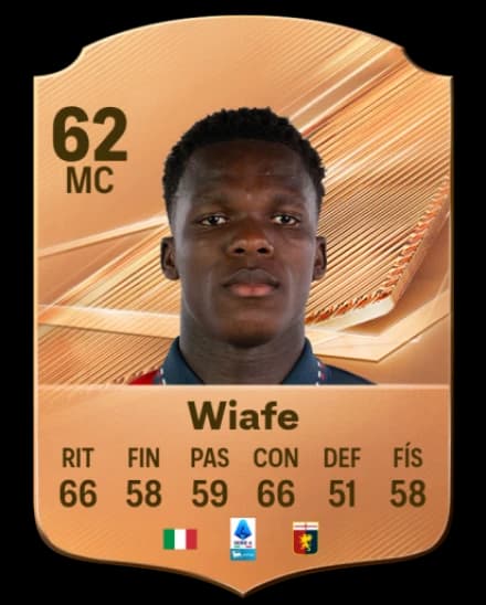 Card de Samuel Wiafe, CM, overall 62