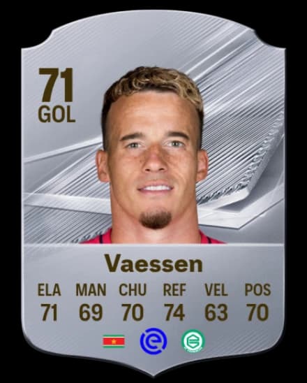 Card de Etiënne Vaessen, GK, overall 71