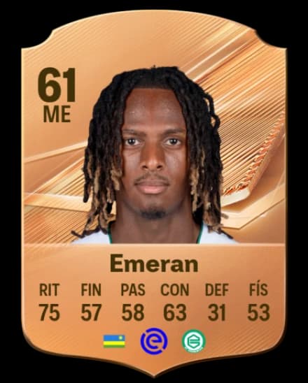 Card de Noam Emeran, LM, overall 61