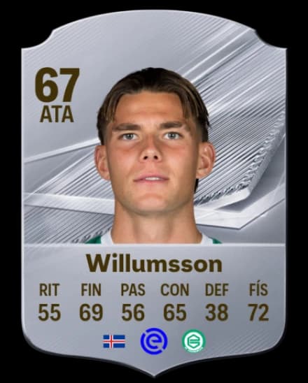 Card de Brynjólfur Willumsson, ST, overall 67